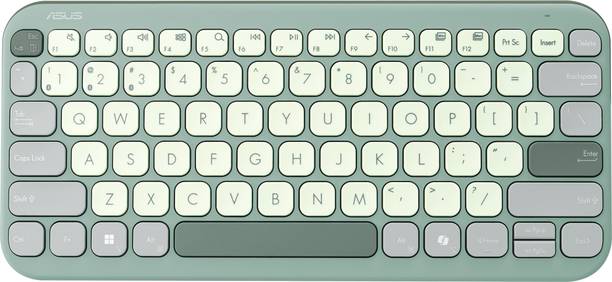 ASUS Marshmallow KW100 Bluetooth Laptop-size Laptop Keyboard Compatible with Desktop, Laptop, Mac, iPad, Tablet Easy to Use,Plug and Play,Quick, Comfy Durable body