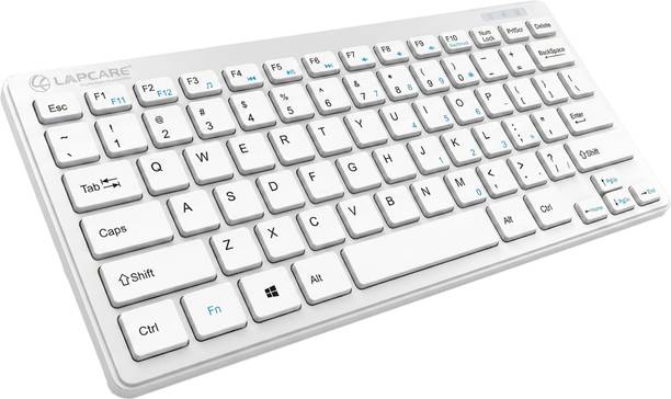 LAPCARE LKB-D-Lite+Silver Wireless Laptop-size Laptop Keyboard Compatible with Desktop, Laptop, Mac