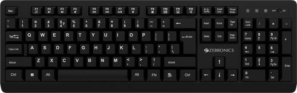 ZEBRONICS Zeb-Companion 116-K Wireless Standard Desktop Keyboard Compatible with Desktop, Laptop