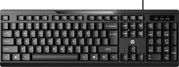 HP AB3C9AA Wired USB Standard Multi-device Keyboard Compatible with Desktop, Laptop, Mac