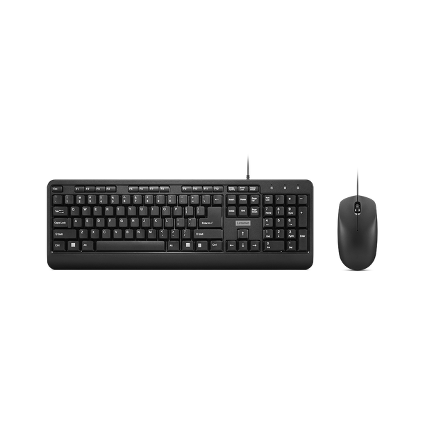Lenovo KB MICE_BO 160 Wired Combo Wired USB Standard Laptop Keyboard Compatible with Desktop, Laptop, Mac
