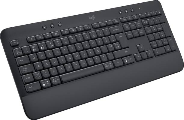 Logitech Signature K650 Bluetooth Standard Desktop Keyboard Compatible with Desktop, Laptop, Mac Full-Size,BLE Bluetooth/Logi Bolt USB Receiver,Comfort Deep-Cushioned Keys