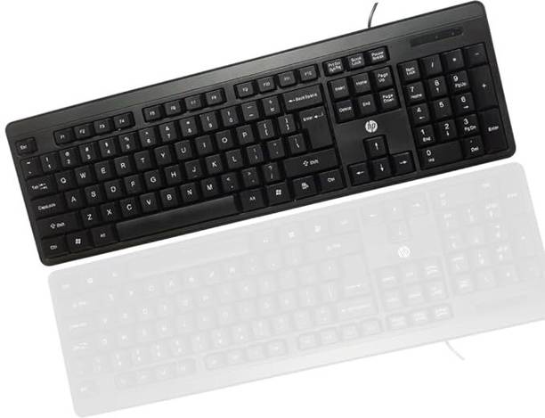 HP K100/7J4G1AA Quick, Comfy and Accurate, USB Plug & Play Setup with LED Indicators Wired USB Multi-device Keyboard