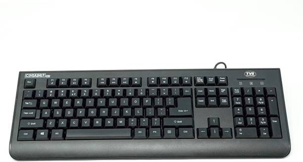 Tvs Electronics Champ HD Keyboard Wired USB Standard Desktop Keyboard Compatible with Desktop, Laptop, Mac