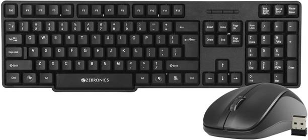 ZEBRONICS ZEB-Companion 107 Wireless Standard Multi-device Keyboard PS2 Standard Desktop Keyboard Compatible with Desktop, Laptop, Mac, Tablet
