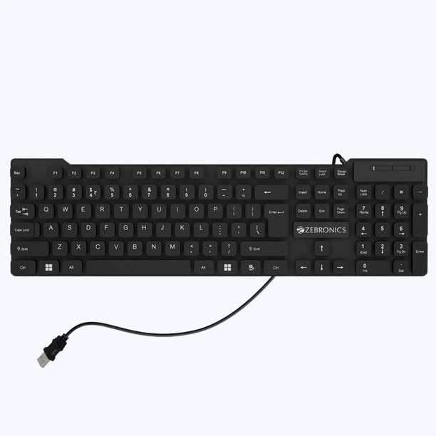 ZEBRONICS K-03 Wired USB Standard Desktop Keyboard Compatible with Laptop, Desktop, Mac