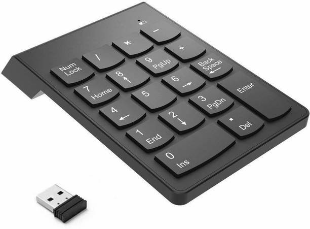 FlexiKeys Numeric Keypad Slim Mini Number Pad Keyboard 18 Keys-IX11 Wireless Handheld Desktop Keyboard Compatible with Desktop