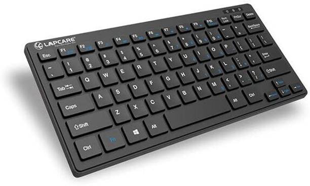 LAPCARE D-Lite Plus Wireless Black Wireless Laptop-size Desktop Keyboard Compatible with Desktop, Laptop, Mac D-Lite Plus Wireless Black