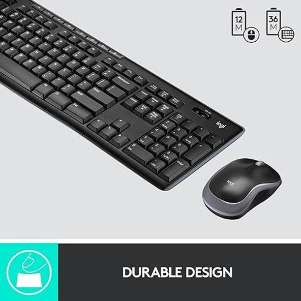 Logitech MK275 Wireless Keyboard & Mouse Combo Wireless Desktop Keyboard  (Black)