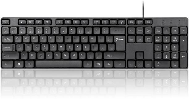 Enter Officemate Wired USB Standard Desktop Keyboard Compatible with Laptop