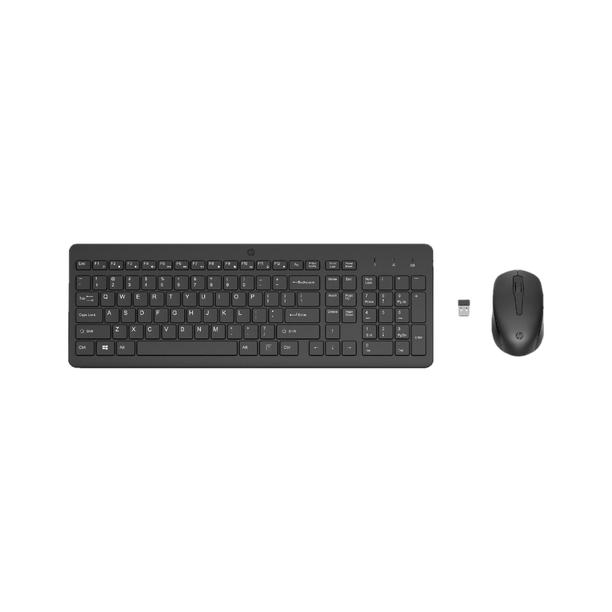 HP 330 Mouse & Keyboard Combo Wireless Standard Desktop Keyboard Compatible with Desktop, Laptop, Mac Numeric Keypad/2.4GHz Wireless Connection/1600 DPI/USB Receiver/LED Indicators