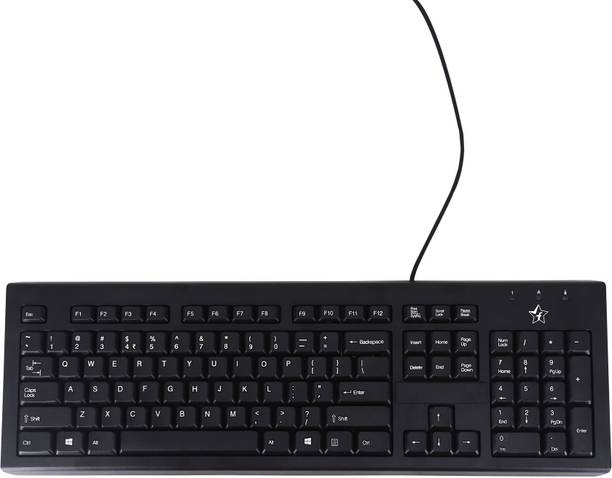 Flipkart SmartBuy YKM3146 Wired USB Standard Desktop Keyboard Compatible with Desktop, Laptop, Mac stand support,YKM3146
