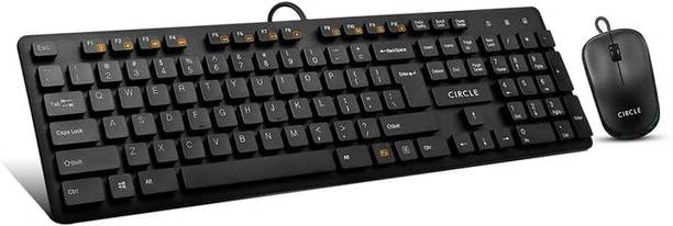 CIRCLE CT C43 Multimedia Combo wired USB PS2 Standard Desktop Keyboard Compatible with Desktop, Laptop, Mac