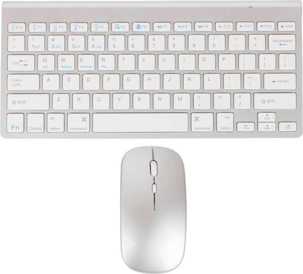 NIVKEZ Wireless Keyboard and Mouse Combo | 2.4GHz Multi-Device Keyboard ,Silent Typing Wireless Standard Desktop Keyboard Compatible with Desktop, Mac, Tablet, Laptop