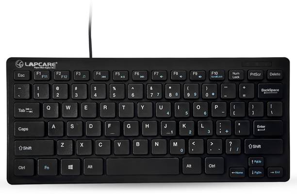 LAPCARE D-Lite Plus Wired Black Wired USB Laptop-size Desktop Keyboard Compatible with Desktop, Laptop, Mac