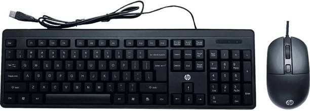 HP KM150 Keyboard and Mouse Combo Wired USB Standard Desktop Keyboard Compatible with Desktop, Laptop, Mac stand support,KM150 USB Wired Combo Keyboard and Mouse