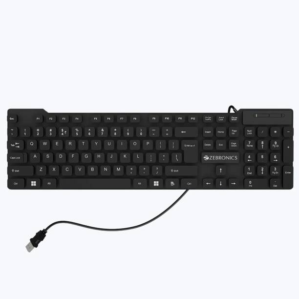 ZEBRONICS ZEB K03 Wired USB Standarvice PS2 Standard Desktop Keyboard Compatible with Desktop, Laptop, Mac