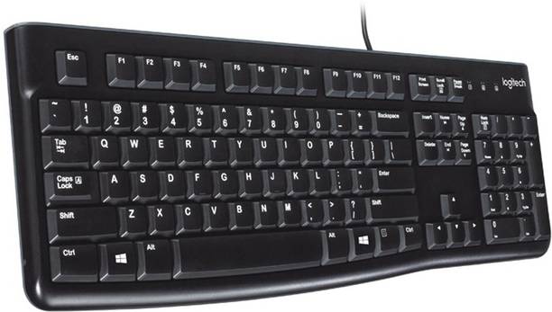 Logitech LogitechK120 Wired USB Standard Desktop Keyboard Compatible with Desktop, Laptop, Mac Easy to Use,Plug and Play,Quick, Comfy Durable body