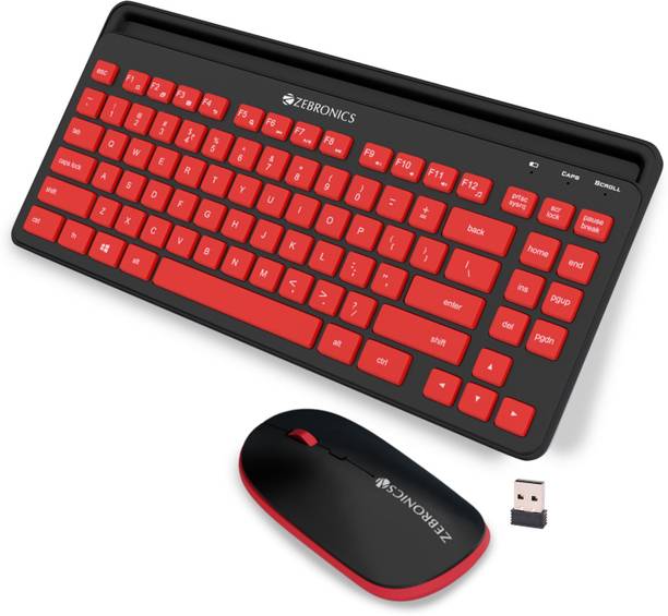 ZEBRONICS ZEB-Companion 114 Mouse Set Wireless Standard Desktop Keyboard Compatible with Desktop, Laptop, Mac Easy to Use,Plug and Play,Quick, Comfy Durable body