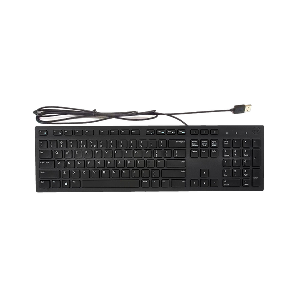 DELL KB216 Multimedia Keyboard with USB Interface, Plunger Keys Technology & Chiclet Wired USB Standard Desktop Keyboard Compatible with Desktop, Laptop Key Style, Hot Key-Volume, Mute, Play/Pause, Backward, Forward, Warranty 1 Year