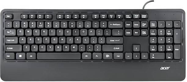 Acer Wired Keyboard with Palm Rest |Co-Pilot Shortcut Key | Rupee ₹ Symbol Wired USB Standard Desktop Keyboard Compatible with Laptop, Desktop