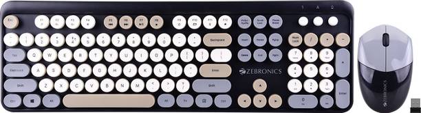 ZEBRONICS Zeb-companion 301 Wireless Standard Desktop Keyboard Compatible with Desktop, Laptop, Mac Companion 301 Retro Style Wireless Mouse & Keyboar
