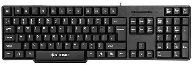 ZEBRONICS K65 Wired USB Standard Desktop Keyboard Compatible with Desktop, Laptop, Mac