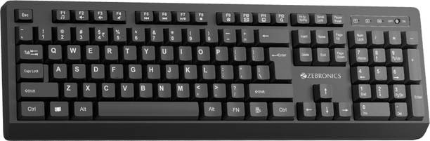 ZEBRONICS Zeb-Companion 116-K Wireless Standard Desktop Keyboard Compatible with Desktop, Laptop