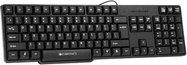 ZEBRONICS ZEB-K65 Wired USB Standard Desktop Keyboard Compatible with Desktop, Laptop