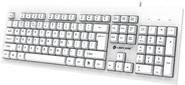 LAPCARE LOX-105 Wired USB Standard Desktop Keyboard Compatible with Desktop, Laptop, Mac