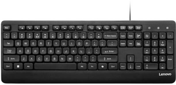 Lenovo 110 USB-A Wired Keyboard Wired USB Standard Desktop Keyboard Compatible with Desktop