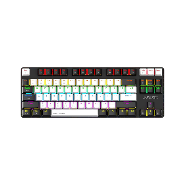 Ant Esports MK4500 Pro TKL I Red Switch 87 Keys Mechanical 2.4G/BT5.0/Wired Wireless Standard Gaming Keyboard Compatible with Desktop, Laptop, Mac multimedia_keys,MK4500 Pro