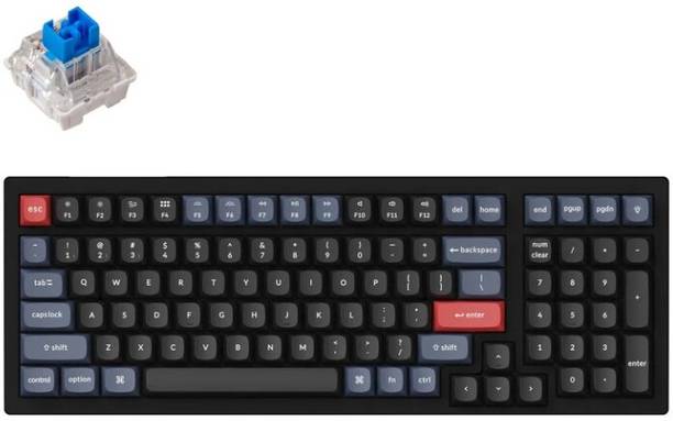 Keychron K4 Pro White, blue switch (Hot-Swappable) Wireless Standard Gaming Keyboard Compatible with Desktop, Laptop, Mac