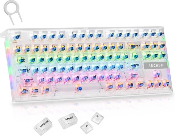 Archer Tech Lab Mechanical Gaming Keyboard with 20 RGB Modes, Full Anti-Ghosting Keys, Bluetooth, Wired USB, Wireless Standard Gaming Keyboard Compatible with Desktop, Laptop, Mac