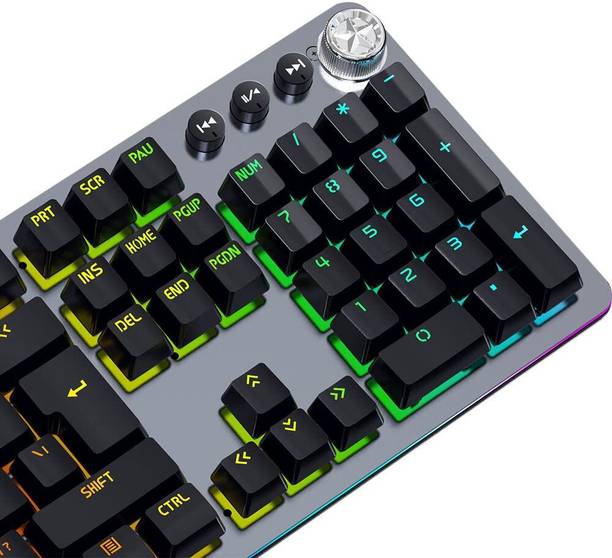 Etzin Sprinkler Proof can Change Shaft OEM Gaming RGB MechanicaL TD-637KM Wired USB Standard Gaming Keyboard Compatible with Desktop, Laptop, Mac