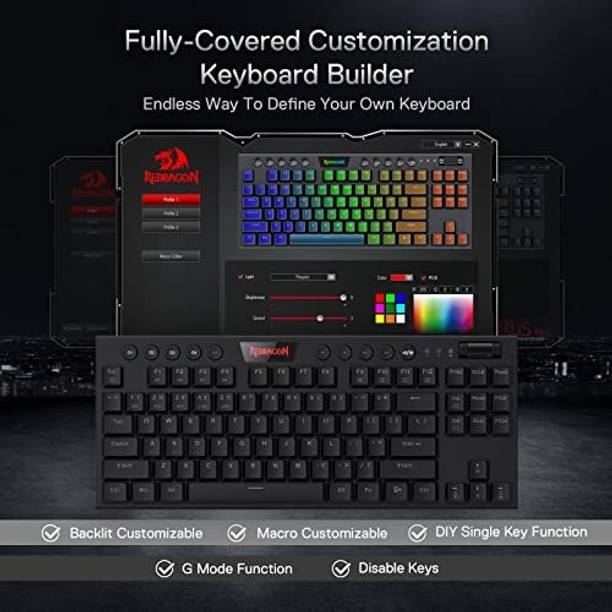 Redragon K621 Wired Usb Standard Gaming Keyboard Compatible With Desktop, Laptop, Mac*##*Black