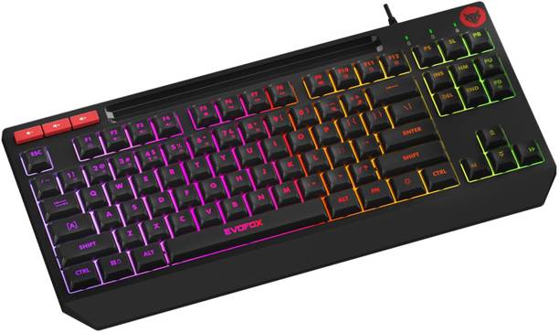 AMKETTE EvoFox Deathray TKL RGB Silent Membrane Wired USB Gaming Keyboard