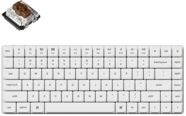 Keychron K3 Pro (White) RGB Backlight Wireless Standard Gaming Keyboard Compatible with Desktop, Laptop, Mac