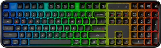 iBall Qwerty S999 Wireless Keyboard Delivers Advanced Connectivity and Premium Typing Wireless, Bluetooth, Wired USB Standard Gaming Keyboard Compatible with Desktop, Laptop, Mac, iPad, Tablet