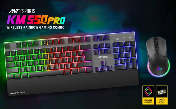 Ant Esports KM550 PRO WIRELESS Wireless Standard Gaming Keyboard Compatible with Desktop