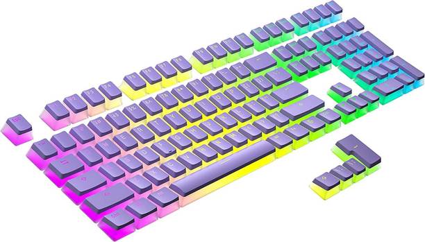 Etzin Pudding Keycaps Set PBT Double Shot OEM Profile for Gaming Mechanical Keyboard Smart Connector Thumb-size Gaming Keyboard Compatible with Desktop, Laptop, Mac