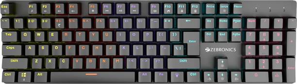 ZEBRONICS Zeb-Nitro Plus (ZEB-K4001M) Wired USB Standard Gaming Keyboard Compatible with Desktop, Laptop, Mac