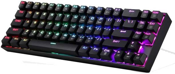Redragon K599 Diemos TKL RGB Backlit (red switches) Wireless Tenkeyless Gaming Keyboard Compatible with Desktop, Laptop Black
