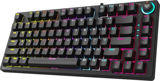 EVOFOX Katana X2 TKL Mechanical Wired USB Tenkeyless Gaming Keyboard Compatible with Desktop, Laptop, Mac multimedia_keys,Katana X2 TKL