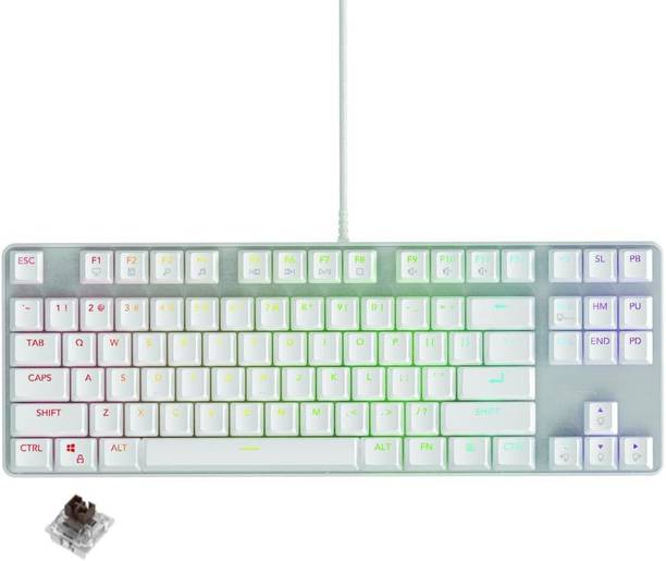 RETRACK GS200 FPS Sniper ARGB Brown Mechanical Switches RGB Gaming Mechanical Keyboard Wired USB Standard Gaming Keyboard Compatible with Desktop, Laptop, Mac