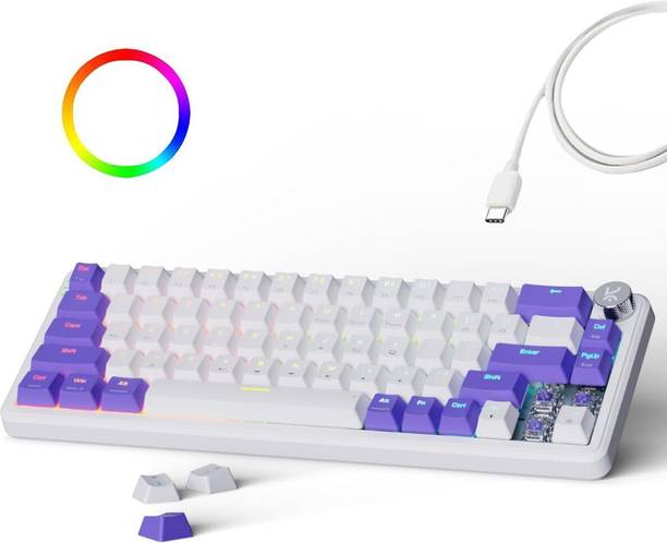 Kreo Hive 65% Compact Mechanical Gaming Keyboard Wired, Rgb & Multi OS Customizable Wired USB Laptop-size Gaming Keyboard Compatible with Desktop, Laptop