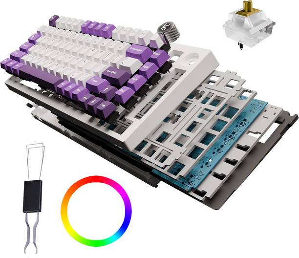 Kreo Swarm Wireless Mechanical Gaming Keyboard, 5-Pin Hot Swap PCB and RGB Backlight Wireless Tenkeyless Gaming Keyboard Compatible with Desktop, Laptop, Mac with gaming mode ,stand support