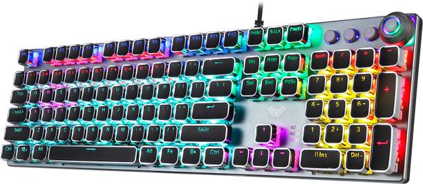 Aula F2088 / 100% Anti-ghosting,Magnetic Wrist-rest,Backlit keys, Mechanical Wired USB Gaming Keyboard