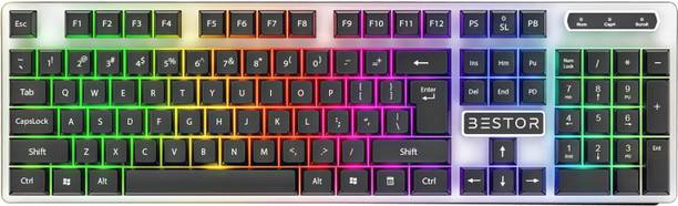 Bestor RGB Gaming Keyboard High-Precision Silent Keys Lightweight Design Plug & Play Wired USB Standard Gaming Keyboard Compatible with Desktop, Laptop