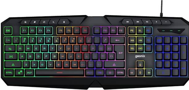 GEONIX GXGBK09 Wired USB Standard Gaming Keyboard Compatible with Desktop